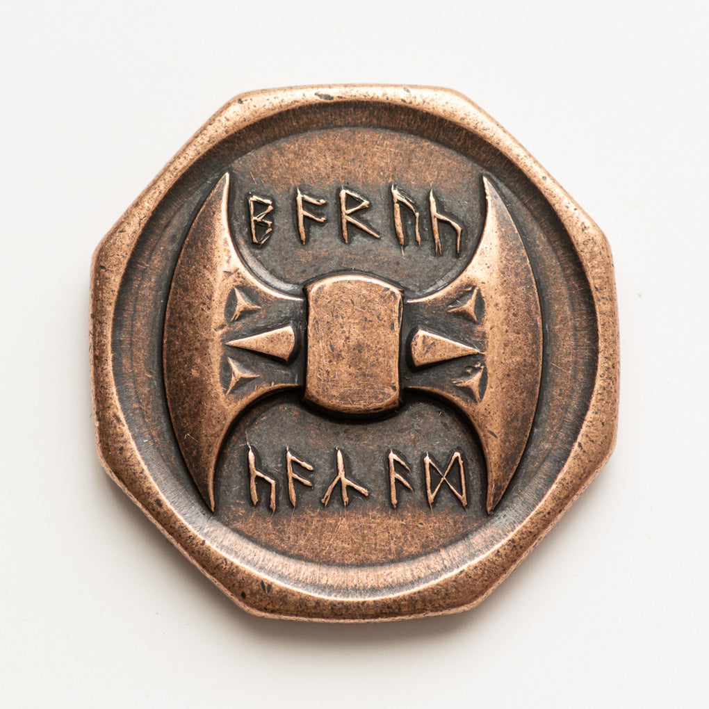 Dwarven Axe Thrain Copper Coin