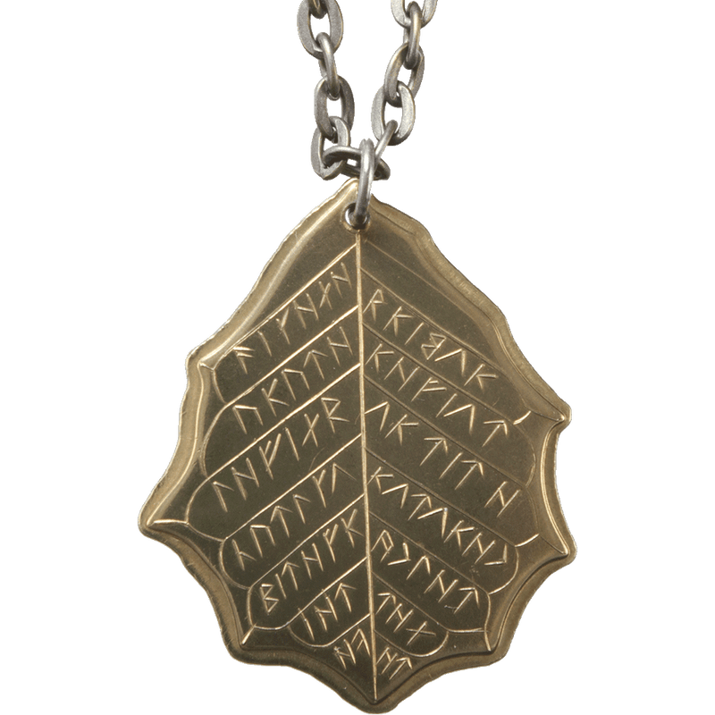 Elvish Brass Leaf of Summer Necklace
