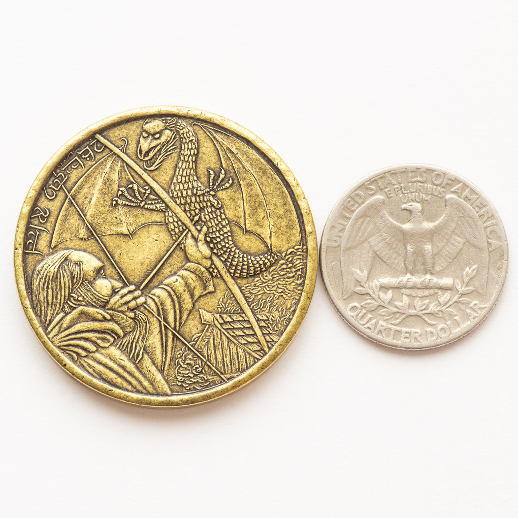 New Dale Brass Daler of EREBOR™ | Dragon Smaug Coin | The Hobbit  LOTR Middle-earth | Shire Post Mint Gifts