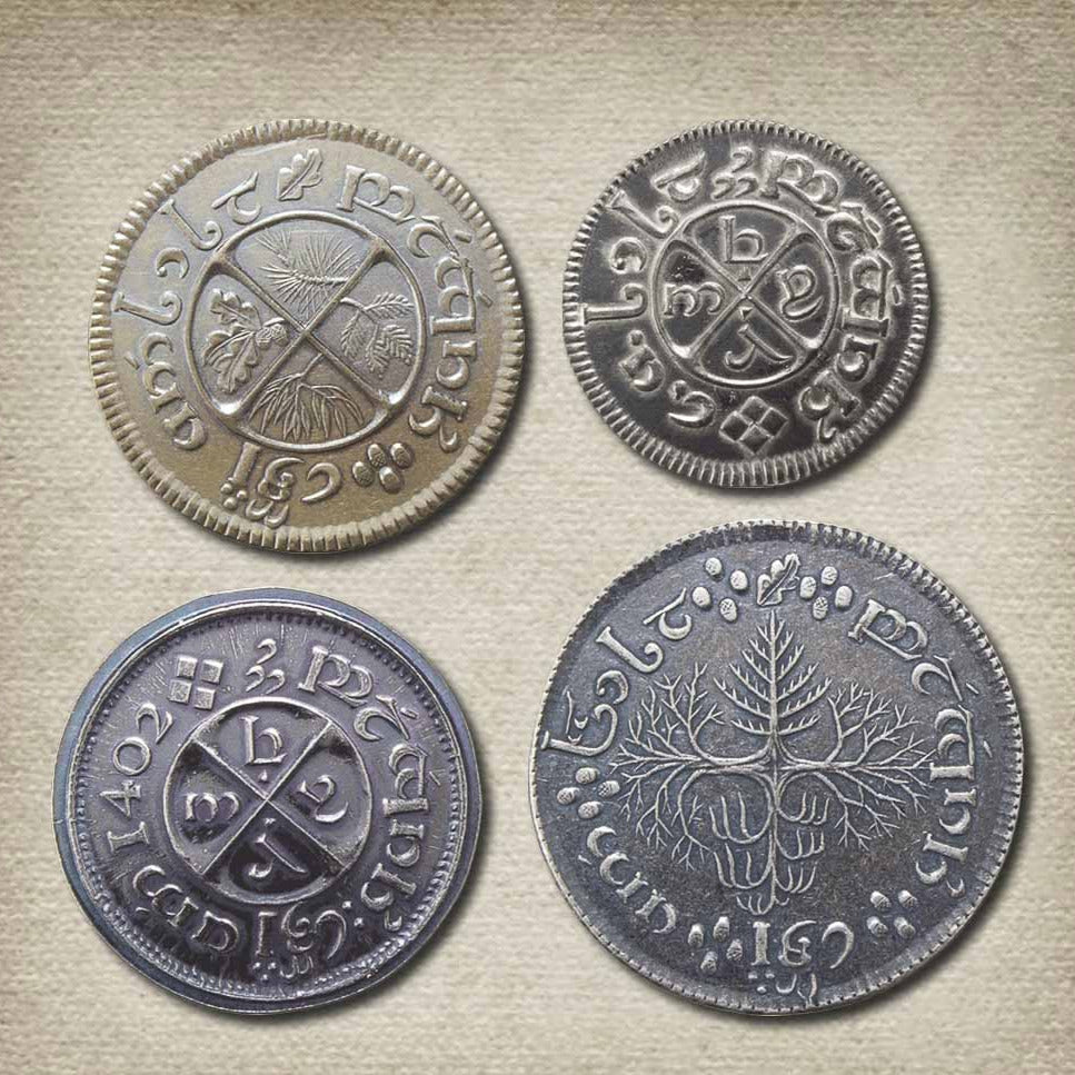The Hobbit™ Set #2 - The Shire™ Deluxe Set of Four Coins - Silver and Brass