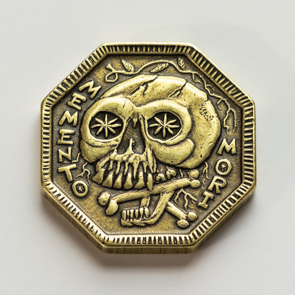 Memento Mori / Memento Vivere Reminder Brass Coin | Shire Post Mint