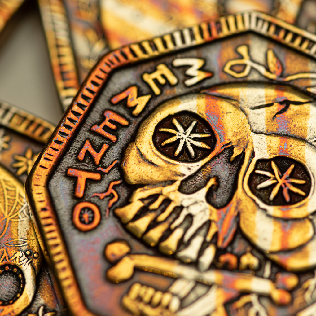 Memento Mori Memento Vivere Reminder Mokume gane Coin