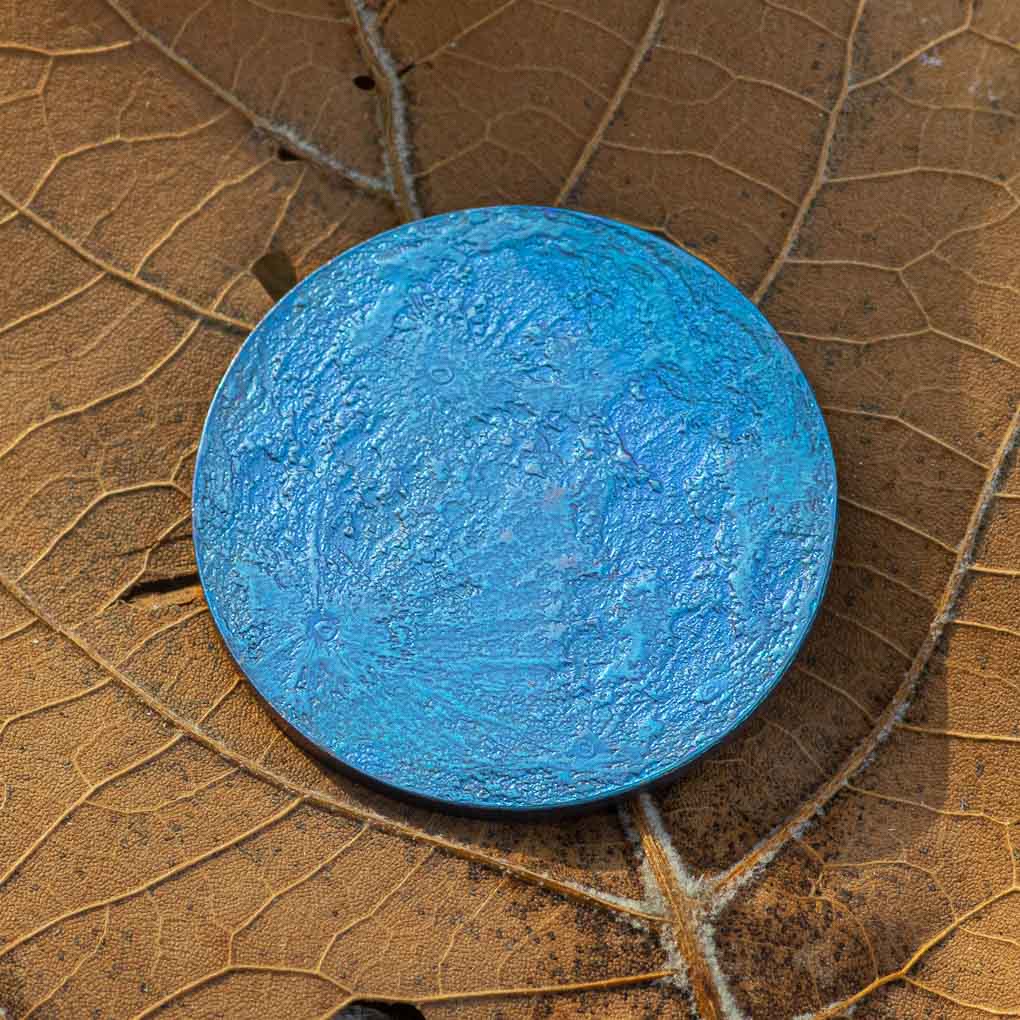 Blue Moon Coin - 1" Anodized Niobium