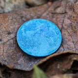 Blue Niobium metal moon by Shire Post Mint