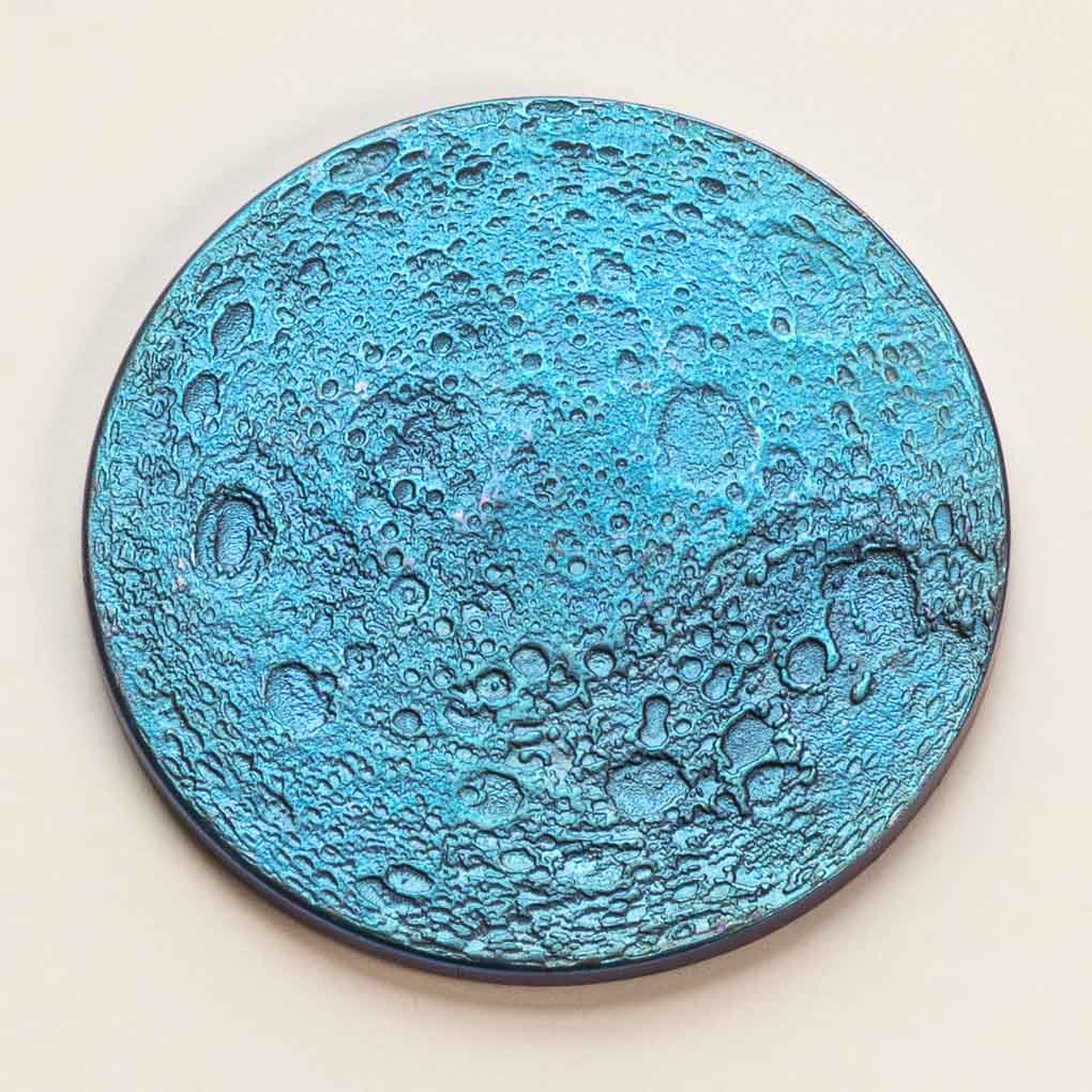 Blue Moon Coin - 1" Anodized Niobium