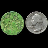 Green Moon Coin - 1" Anodized Niobium gift quarter size