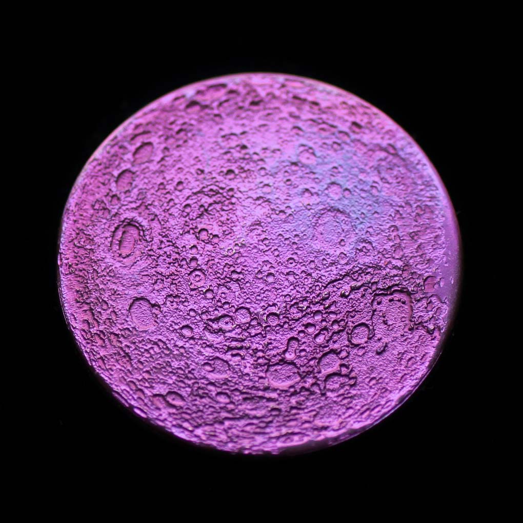 Purple Moon Coin - 1" Anodized Niobium