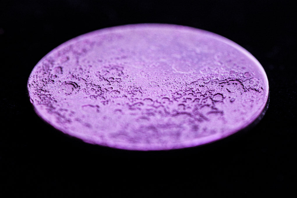 Purple Moon Coin - 1 in / 26 mm Anodized Niobium