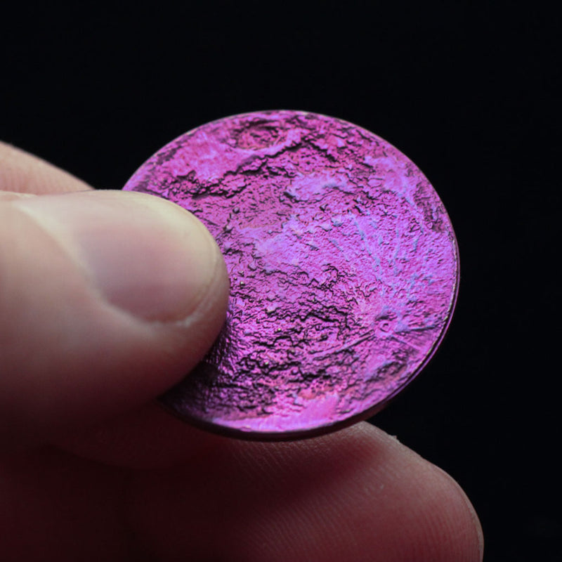 Purple Moon Coin - 1" Anodized Niobium