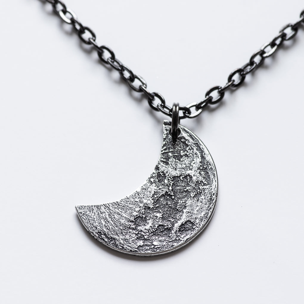 Crescent Silver Moon Charm Necklace | Shire Post Mint Lunar Gifts