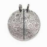 Half Moon Breakable Silver Necklace or Keychain