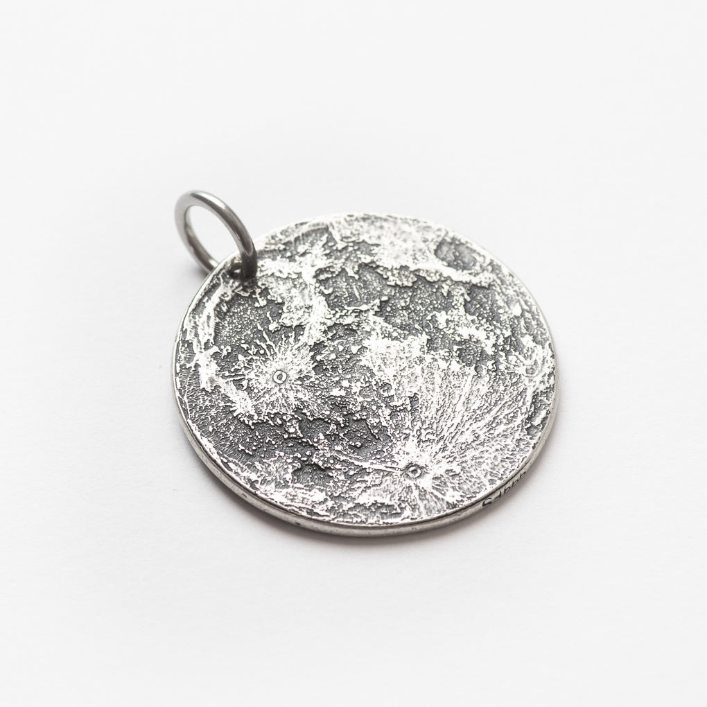 Full Moon Silver Necklace or Charm