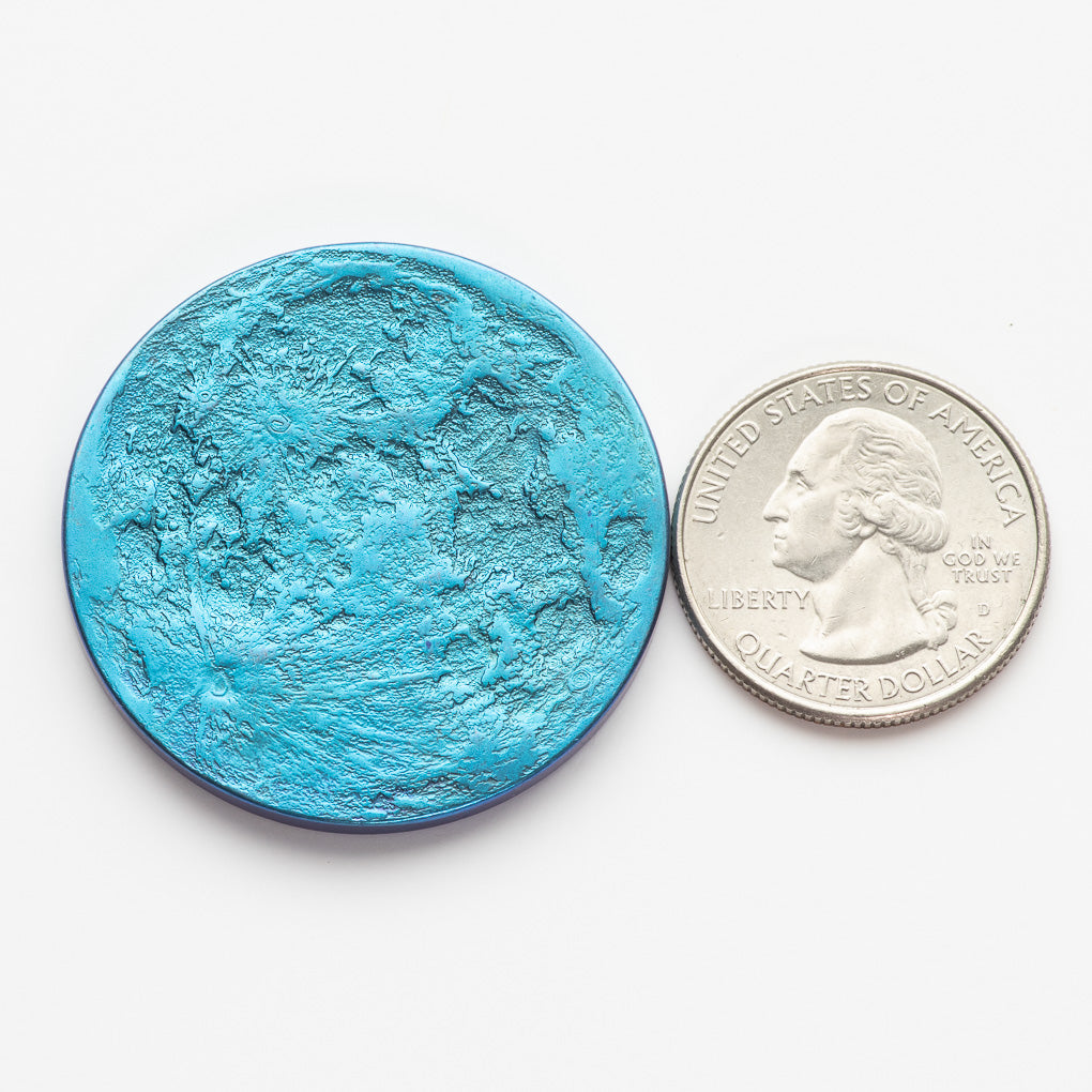 Blue Supermoon Coin - Large 1.5" Anodized Niobium