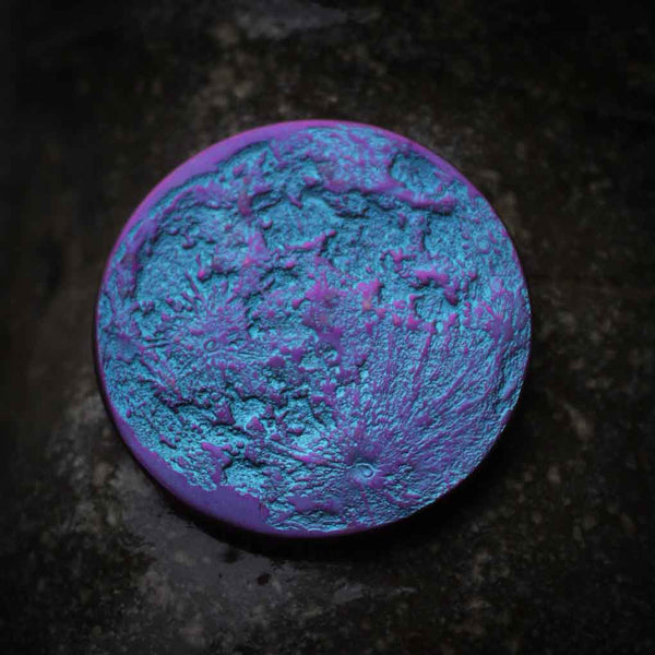 Blue and Purple Supermoon Coin - Large 1.5" Anodized Niobium