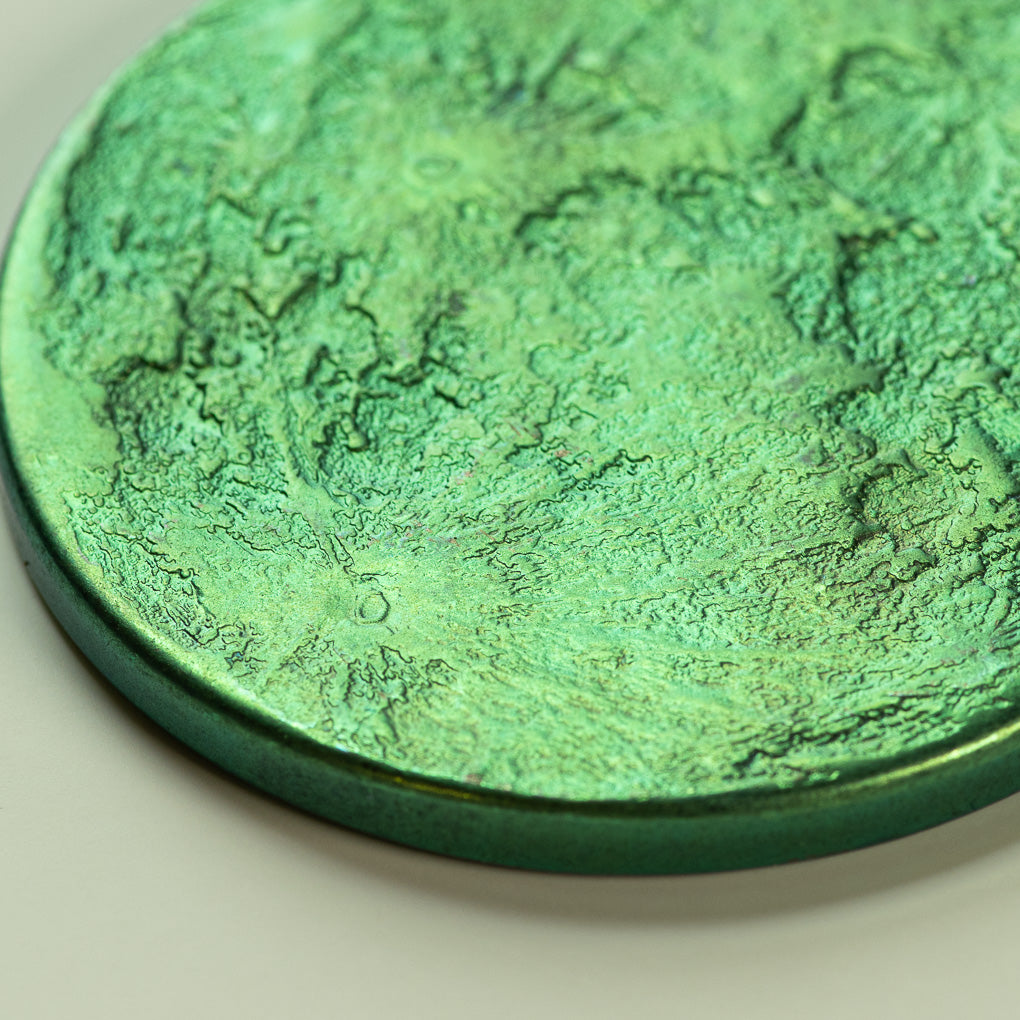 Green Supermoon Coin - Large 1.5 in / 38 mm Anodized Niobium