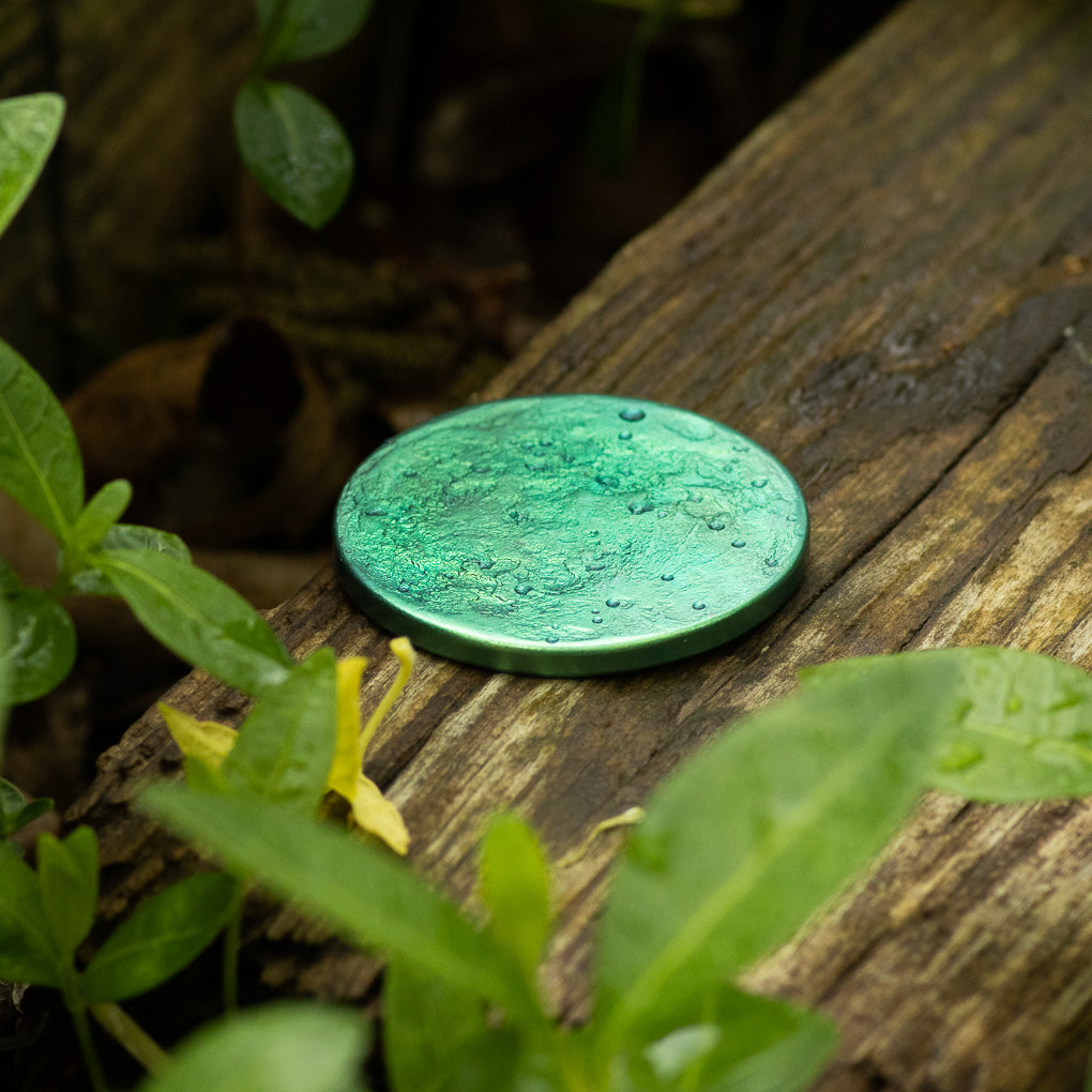 Green Supermoon Coin - Large 1.5" Anodized Niobium