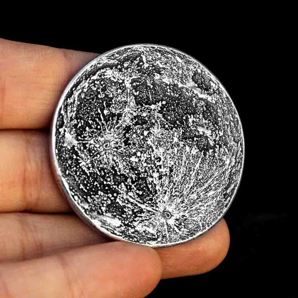 Silver Supermoon Coin Large 1.5 38 mm