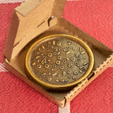 Supreme Pizza Coin in Brass with Tiny Pizza Box