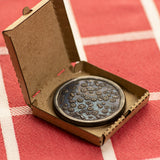 Burnt Supreme Pizza Coin with Tiny Pizza Box | Shire Post Mint | Funny Gifts