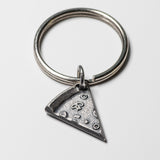 Single Silver Slice of Supreme Pizza Necklace or Keychain