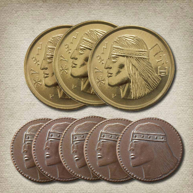 Aquilonian Set of Eight Gaming Coins