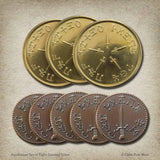 Aquilonian Set of Eight Gaming Coins