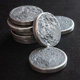 Ultra Chunky 1" Full Moon Silver Coin