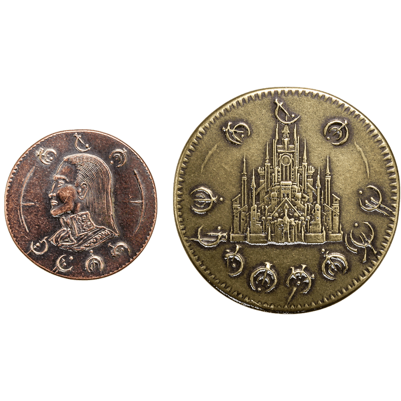Mistborn coins - Golden Boxing and Copper Clip of The Final Empire - novels by Brandon Sanderson - coin by Shire Post Mint