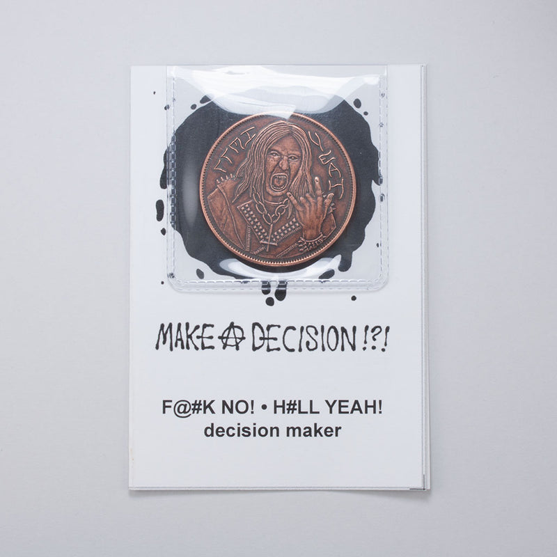 Hell Yeah F*** No Decision Maker Copper Coin | Shire Post Mint Funny Gifts
