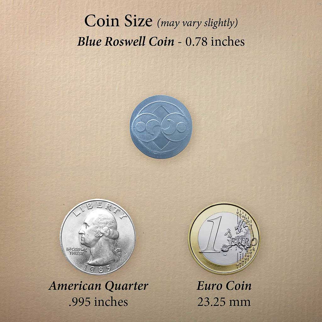 Blue Roswell Coin - Alien Artifact