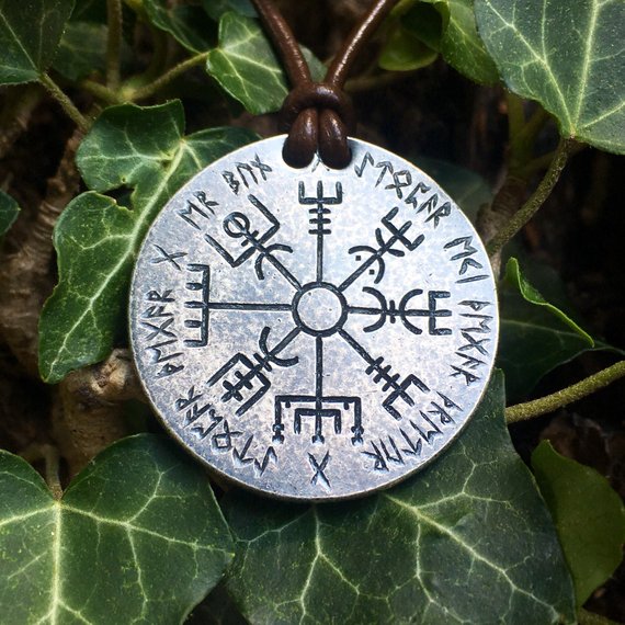 Vegvisir Norse Compass Silver Necklace