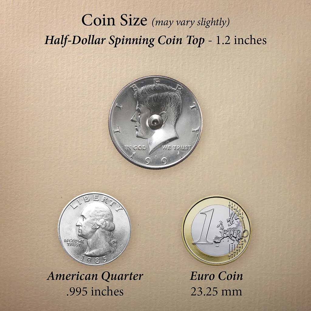 Half-Dollar Spinning Top