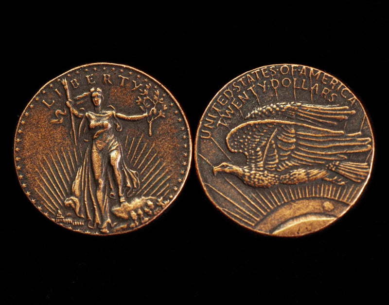 Set of 2 Super Tiny Copper and Silver Replica US Coins
