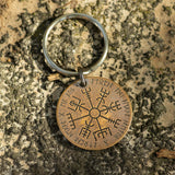 Vegvisir Norse Compass Bronze Keyring