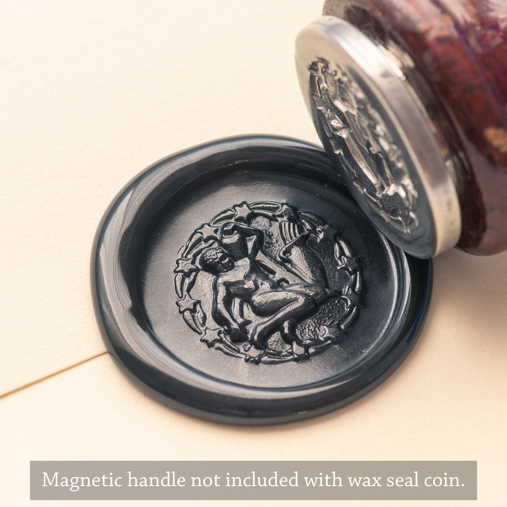 Zodiac Aquarius Wax Seal Coin | Shire Post Mint