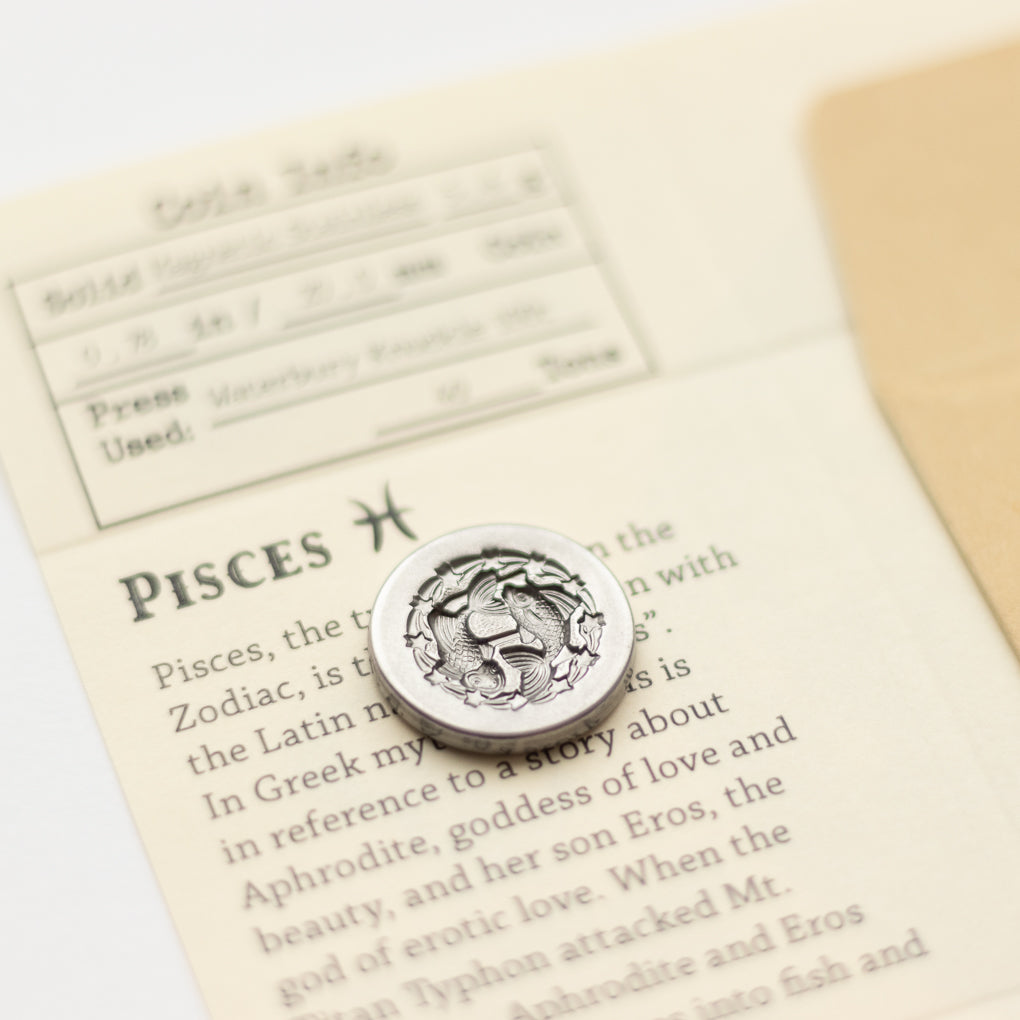 Zodiac Pisces Wax Seal Coin | Shire Post Mint