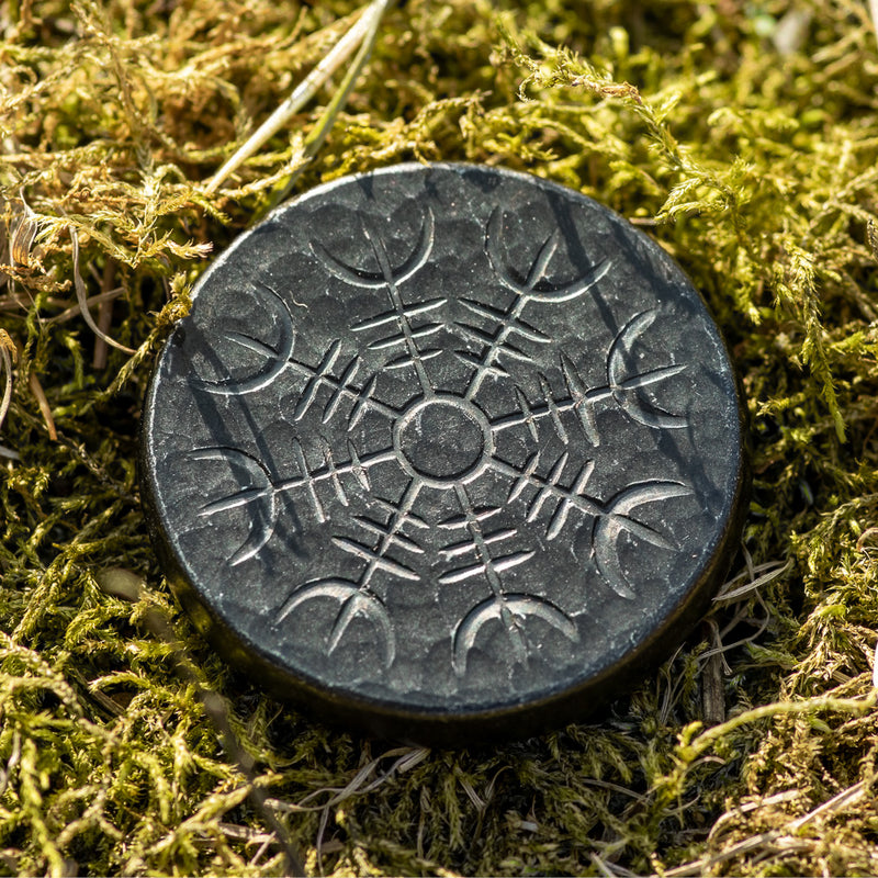Norse Dual Stave in Iron, Vegvisir and Helm of Awe | Shire Post Mint