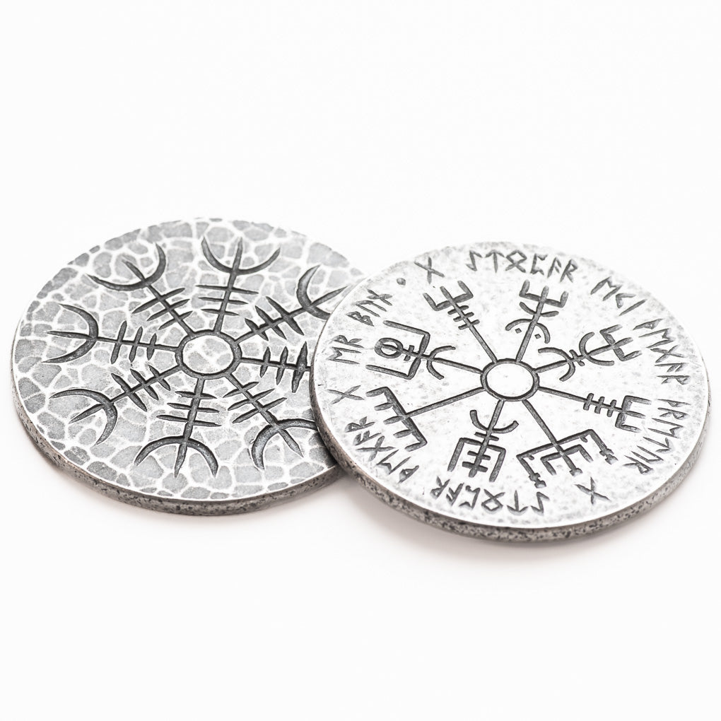 Norse Dual Stave - .999 Fine Silver Coin - Aegishjalmur Vegvisir | Shire Post Mint