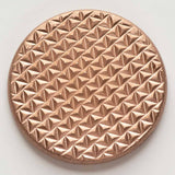 The grippy textured side of the duplex worry coin Duplex Worry Stone - Raw Copper - Hammered and Textured Combo Coin | Shire Post Mint Gifts