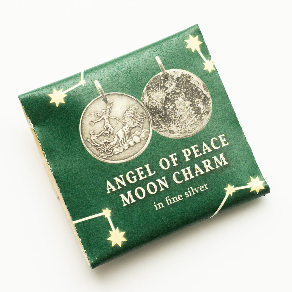 Angel of Peace Moon Silver Necklace