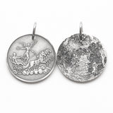 Angel of Peace Moon Silver Necklace