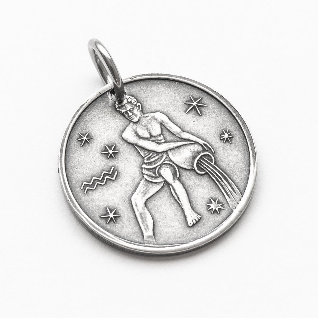 Aquarius Moon Zodiac Astrology Charm Necklace | Shire Post Mint