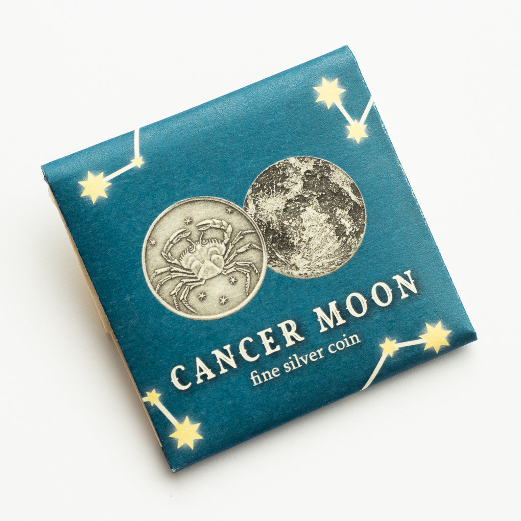 Zodiac Cancer Moon Silver Coin