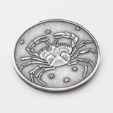 Zodiac Cancer Moon Silver Coin