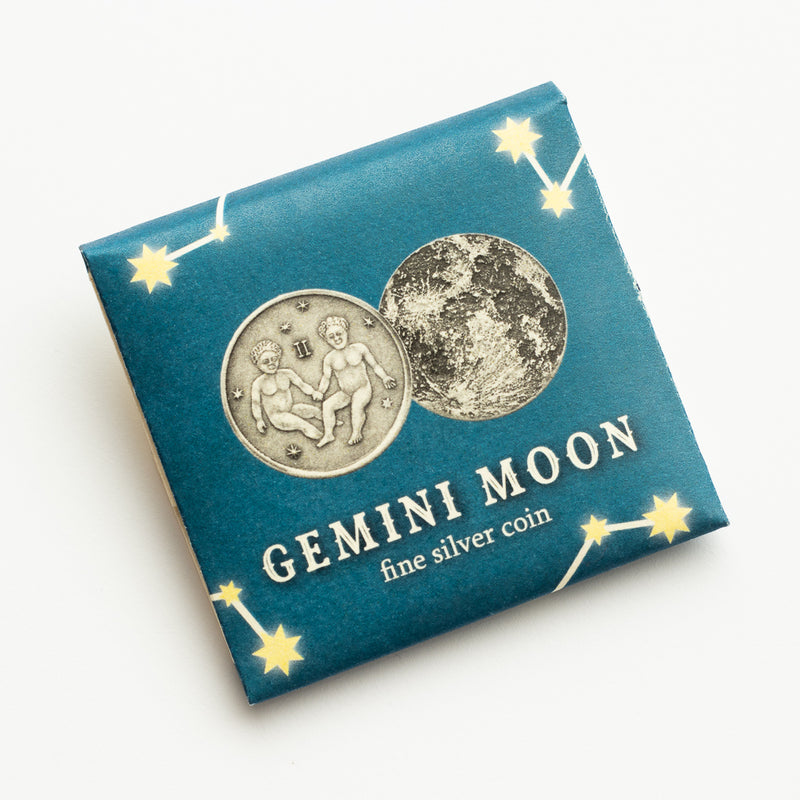 Zodiac Gemini Moon Silver Coin