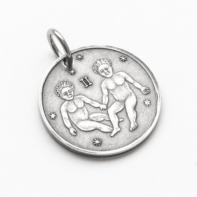 Zodiac Gemini Moon Silver Necklace