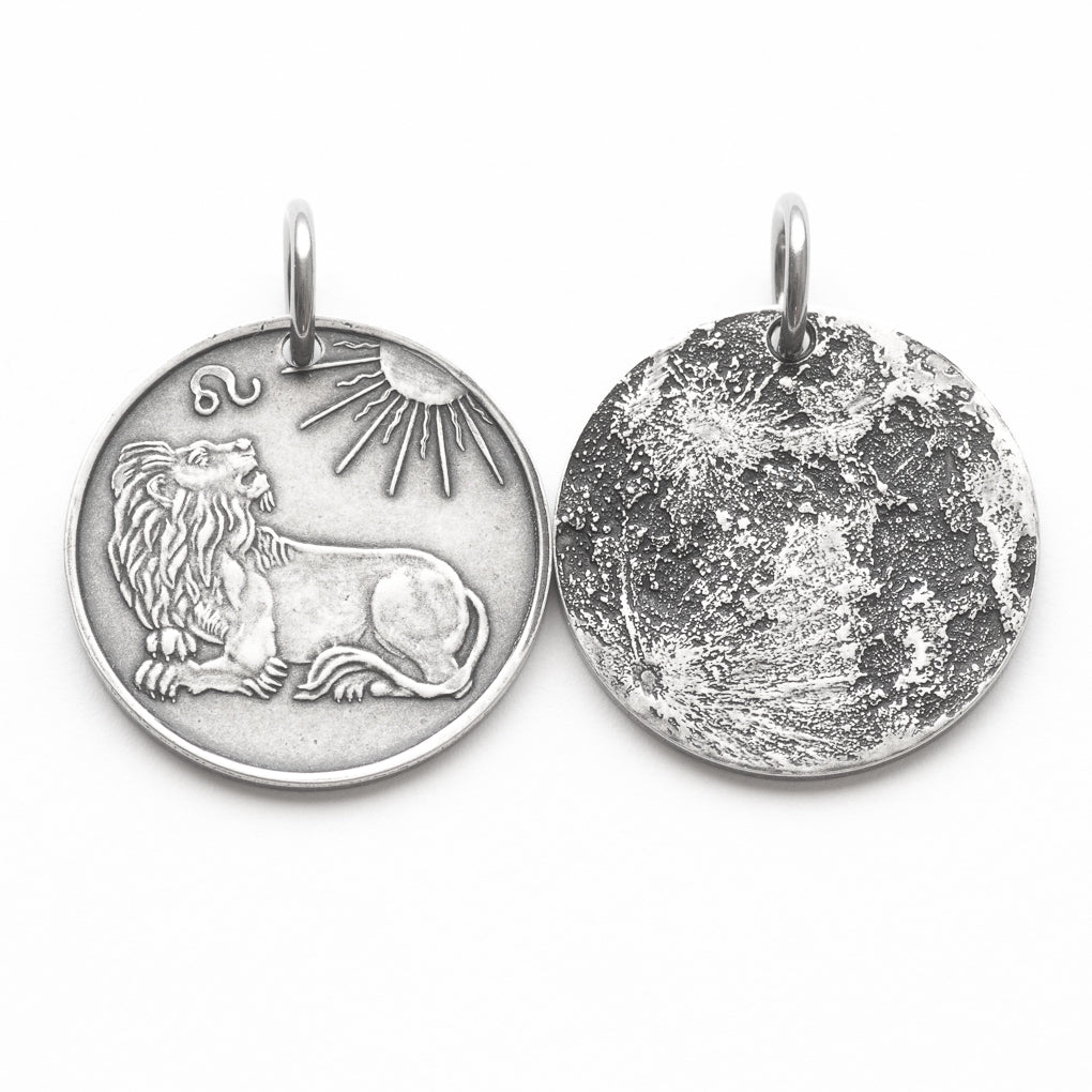 Zodiac Leo Moon Silver Necklace