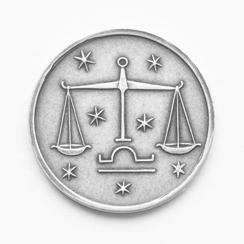 Zodiac Libra Moon Silver Coin