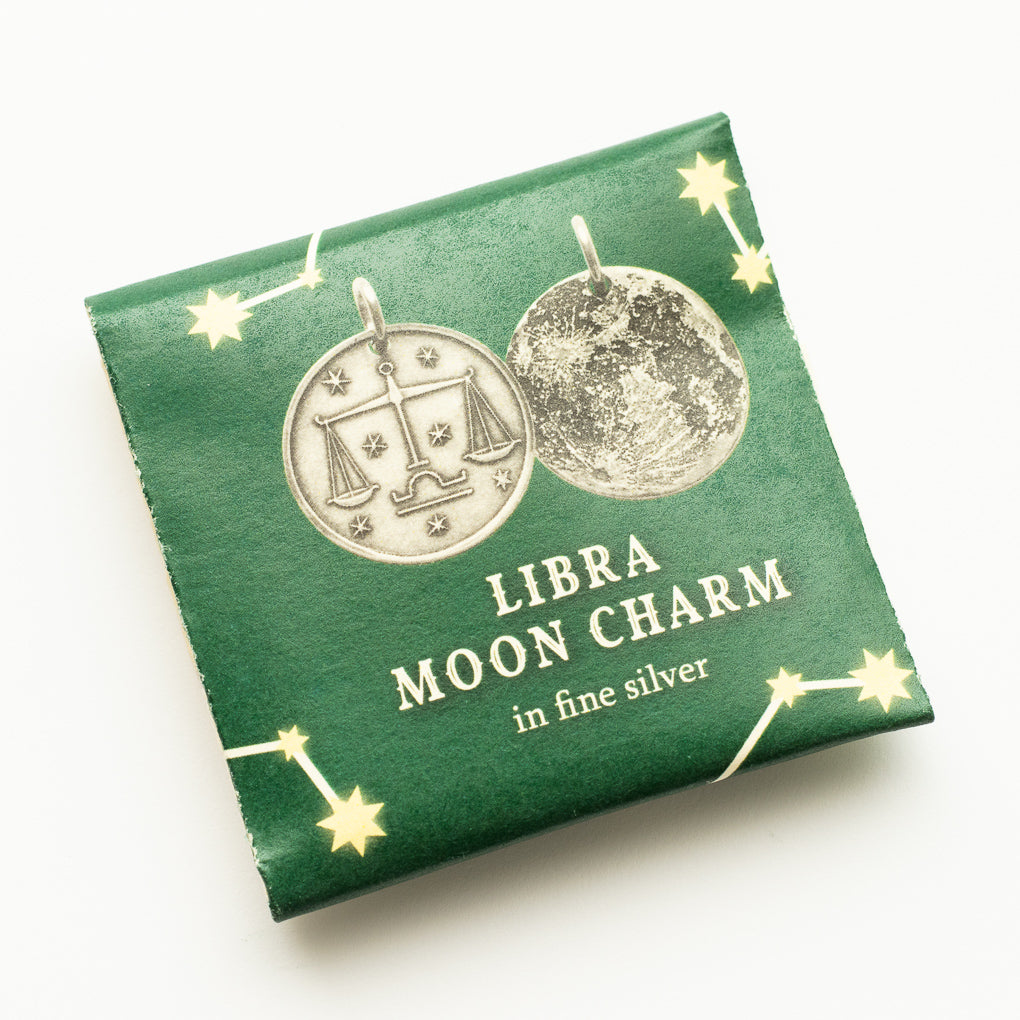 Zodiac Libra Moon Silver Necklace