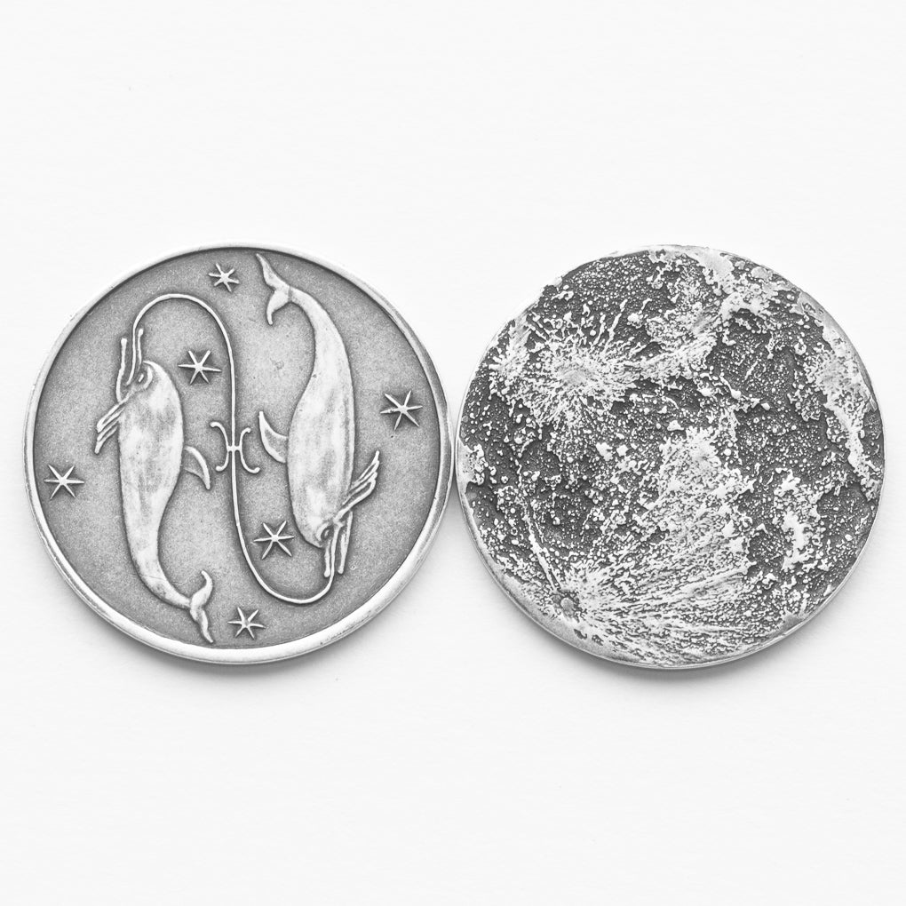 Zodiac Pisces Moon Silver Coin